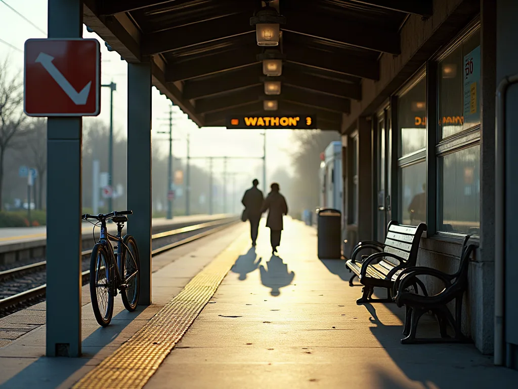 Quartiers de Franconville à éviter : ce que révèlent les chiffres Abords d'une gare de banlieue avec parking à vélos le matin