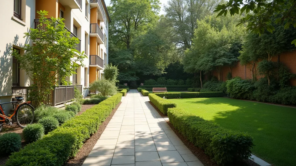 Quartiers à éviter à Orléans : ce que les chiffres disent vraiment Cour intérieure résidentielle avec jardin dans un quartier d'Orléans en après-midi