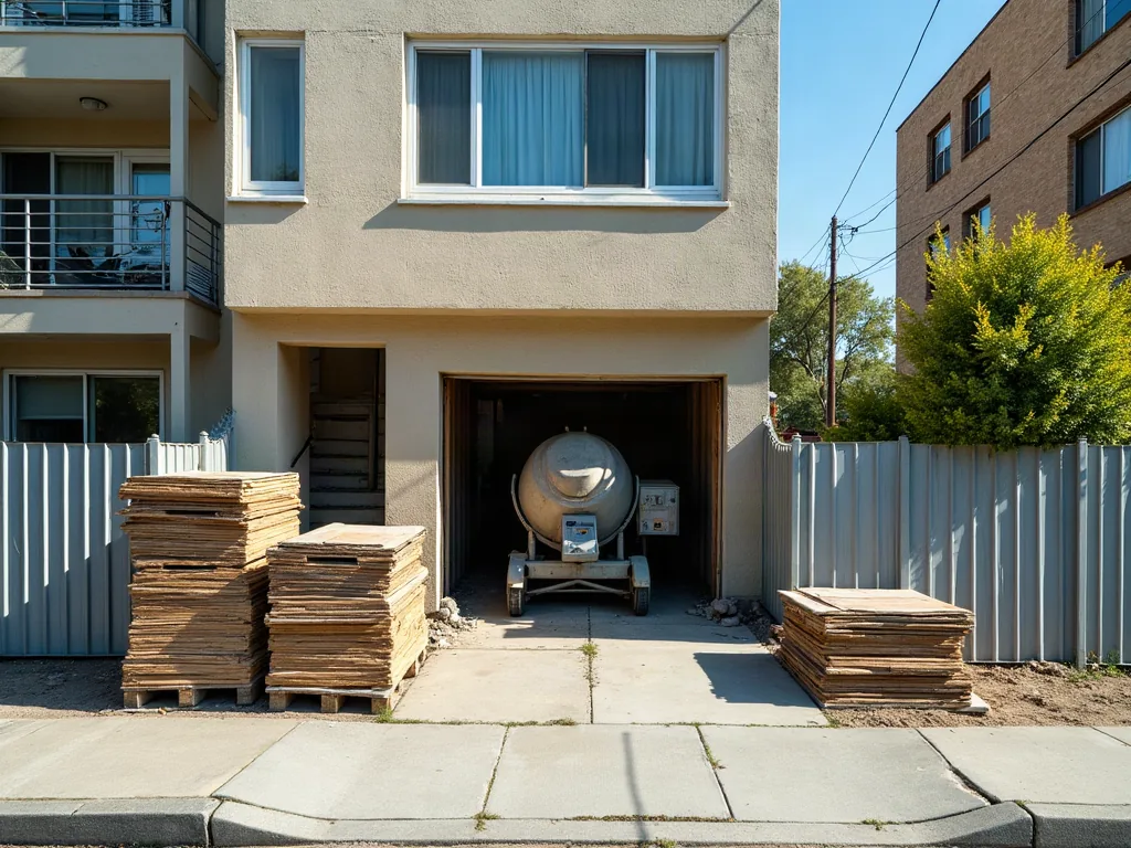 Quartiers à éviter à Carcassonne : ce que les chiffres et le terrain racontent vraiment Matériel de chantier devant un immeuble en travaux dans un quartier résidentiel